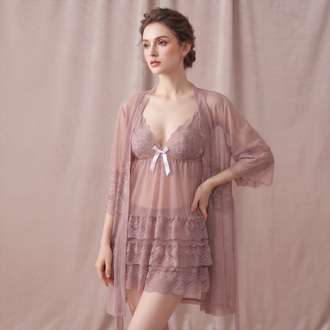 Elegant Lace Nightwear Set