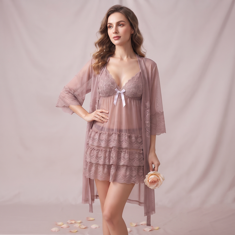 Elegant Lace Nightwear Set