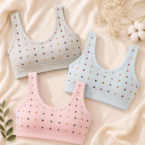 Haya Care Soft Cotton Bra – Pack of 3